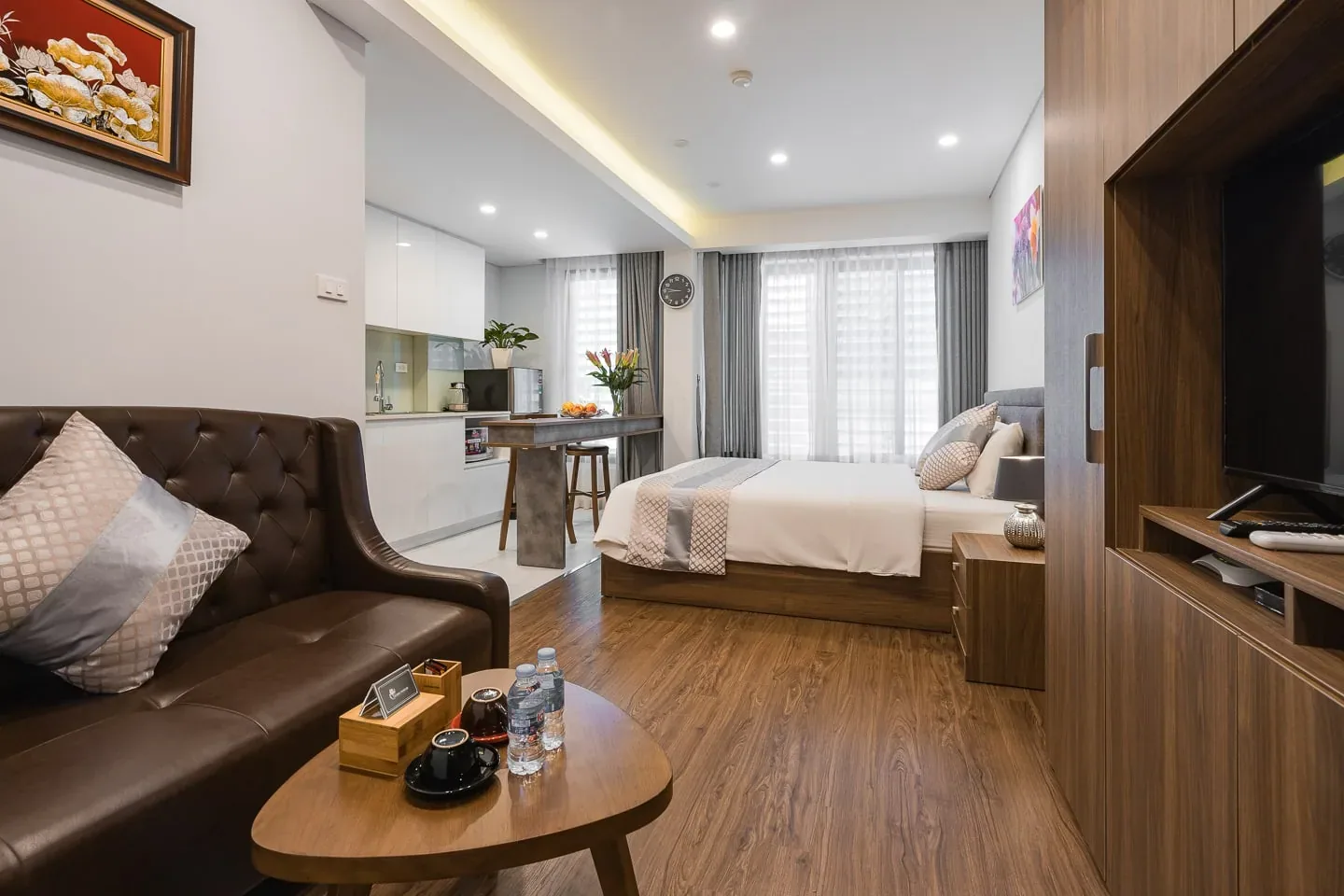 Căn hộ studio có bếp ở trung tâm Hà Nội cho kỳ ở dài